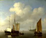 Willem van de Velde - Dutch Ships in a Calm
